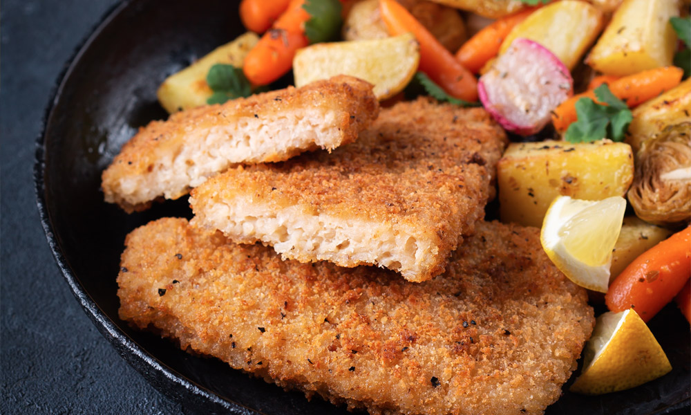 Schnitzel mit Möhren und Kartoffeln